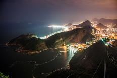 Night View from the Top of Pedra Da Gavea Mountain in Tijuca Forest National Park, Rio De Janeiro,-Vitor Marigo-Photographic Print