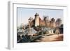 Vitre Castle Seen from Rue De Rennes, Ink and Watercolour Darcy, 1870, Brittany, France-null-Framed Giclee Print