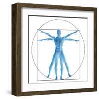 Vitruvian Human or Man, Anatomy Body for Biology-bestdesign36-Framed Art Print