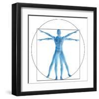 Vitruvian Human or Man, Anatomy Body for Biology-bestdesign36-Framed Art Print