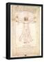 Vitruvian Man 1492 Leonardo Da Vinci Art Poster-Leonardo da Vinci-Framed Poster