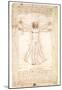 Vitruvian Man 1492 Leonardo Da Vinci Art Poster-Leonardo da Vinci-Mounted Poster