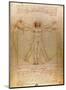 Vitruvian Man, c.1492-Leonardo da Vinci-Mounted Art Print