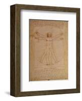 Vitruvian Man, c.1492-Leonardo da Vinci-Framed Art Print