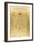 Vitruvian Man, c.1492-Leonardo da Vinci-Framed Art Print