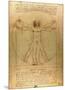 Vitruvian Man, c.1492-Leonardo da Vinci-Mounted Art Print