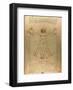 Vitruvian Man, c.1492-Leonardo da Vinci-Framed Giclee Print