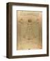 Vitruvian Man, c.1492-Leonardo da Vinci-Framed Giclee Print