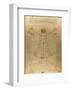 Vitruvian Man, c.1492-Leonardo da Vinci-Framed Giclee Print