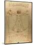 Vitruvian Man, c.1492-Leonardo da Vinci-Mounted Giclee Print