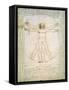 Vitruvian Man, c.1492-Leonardo da Vinci-Framed Stretched Canvas