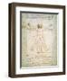 Vitruvian Man, c.1492-Leonardo da Vinci-Framed Premium Giclee Print