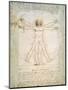 Vitruvian Man, c.1492-Leonardo da Vinci-Mounted Premium Giclee Print