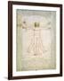 Vitruvian Man, c.1492-Leonardo da Vinci-Framed Giclee Print