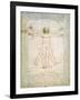 Vitruvian Man, c.1492-Leonardo da Vinci-Framed Giclee Print