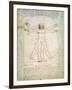 Vitruvian Man, c.1492-Leonardo da Vinci-Framed Giclee Print