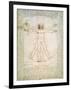 Vitruvian Man, c.1492-Leonardo da Vinci-Framed Giclee Print