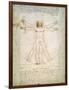 Vitruvian Man, c.1492-Leonardo da Vinci-Framed Giclee Print