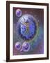 Vitruvian Man Inside Virus Particle-null-Framed Art Print