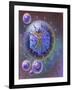 Vitruvian Man Inside Virus Particle-null-Framed Art Print