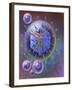 Vitruvian Man Inside Virus Particle-null-Framed Art Print