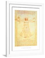 Vitruvian Man-Leonardo da Vinci-Framed Art Print