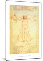 Vitruvian Man-Leonardo da Vinci-Mounted Art Print