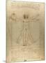 Vitruvian Man-Leonardo Da Vinci-Mounted Art Print