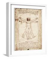 Vitruvian Man-Leonardo da Vinci-Framed Art Print