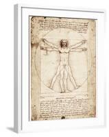 Vitruvian Man-Leonardo da Vinci-Framed Art Print