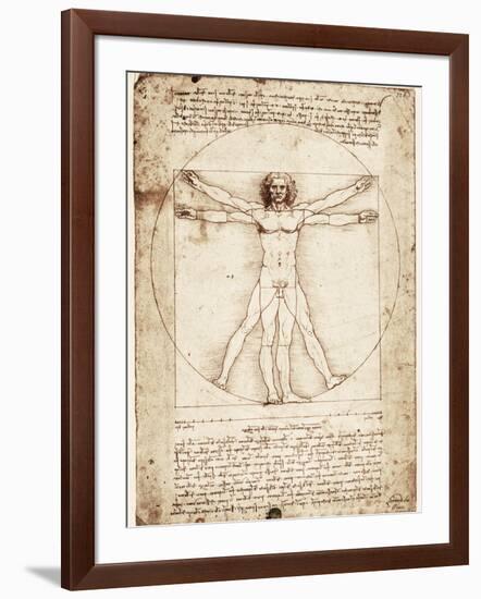 Vitruvian Man-Leonardo da Vinci-Framed Art Print