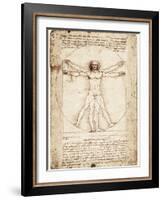 Vitruvian Man-Leonardo da Vinci-Framed Art Print