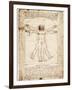 Vitruvian Man-Leonardo da Vinci-Framed Art Print