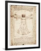 Vitruvian Man-Leonardo da Vinci-Framed Art Print