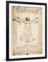 Vitruvian Man-Leonardo da Vinci-Framed Art Print