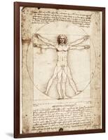 Vitruvian Man-Leonardo da Vinci-Framed Art Print