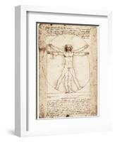 Vitruvian Man-Leonardo da Vinci-Framed Art Print