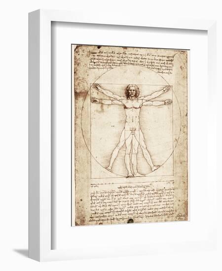 Vitruvian Man-Leonardo da Vinci-Framed Art Print