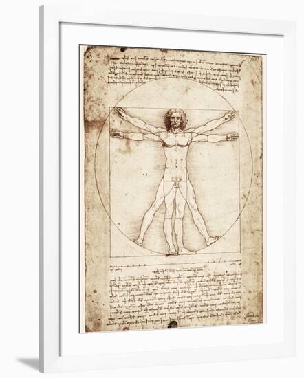 Vitruvian Man-Leonardo da Vinci-Framed Art Print