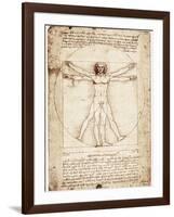 Vitruvian Man-Leonardo da Vinci-Framed Art Print