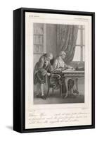 Vittorio Alfieri Italian Author Instructing His Servant to Tie Him to His Writing Chair-Felice Zuliani-Framed Stretched Canvas