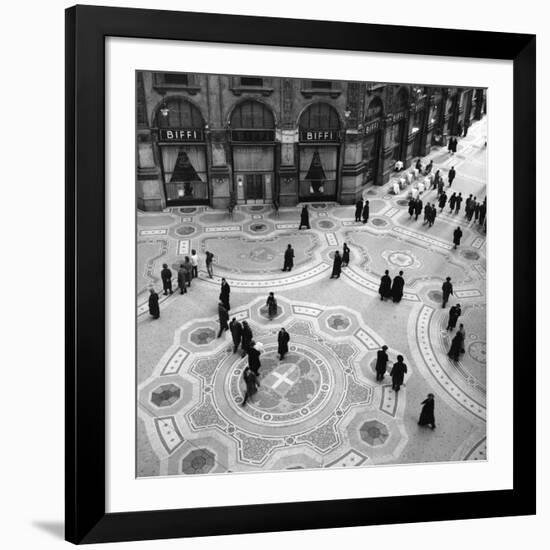 Vittorio Emanuele II Gallery, Milan 1950s-Mario de Biasi-Framed Giclee Print