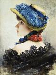 Lady on Bridge in Paris-Vittorio Matteo Corcos-Giclee Print