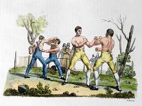 Boxing in England, Illustration from "Costume Antico E Moderno"-Vittorio Raineri-Framed Giclee Print