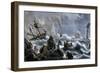 Vitus Bering's Russian Expedition Ships Wrecked Upon the Aleutian Isles, c.1741-null-Framed Giclee Print