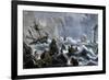 Vitus Bering's Russian Expedition Ships Wrecked Upon the Aleutian Isles, c.1741-null-Framed Giclee Print