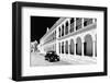 ¡Viva Mexico! B&W Collection - Black VW Beetle Car in Campeche III-Philippe Hugonnard-Framed Photographic Print