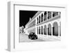 ¡Viva Mexico! B&W Collection - Black VW Beetle Car in Campeche III-Philippe Hugonnard-Framed Photographic Print