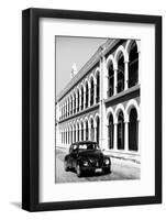 ¡Viva Mexico! B&W Collection - Black VW Beetle Car in Campeche IV-Philippe Hugonnard-Framed Photographic Print