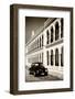 ¡Viva Mexico! B&W Collection - Black VW Beetle Car in Campeche V-Philippe Hugonnard-Framed Photographic Print